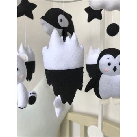 Black and white mobile, black baby mobile, black nursery dec - Inspire ...