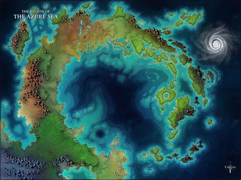 [OC][ART] The Azure Sea, Made for Project Deios! : r/DnD