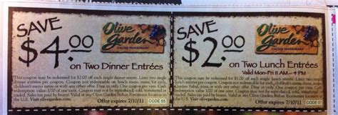 In-Store Printable Coupons, Discounts and Deals! Printable Coupons 2018: Olive Garden Coupons ...