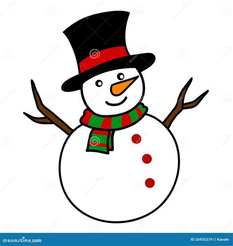 Christmas Snowman Character Car Ditch Cartoon Royalty-Free Illustration | CartoonDealer.com ...