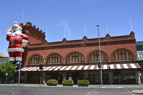 Adelaide Central Market With Food Stalls And Customers Editorial Stock ...