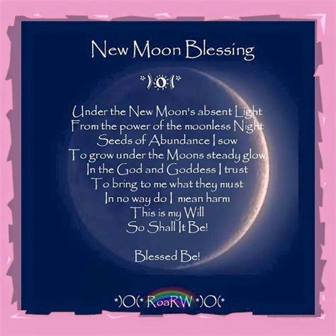 new moon blessing | New moon rituals, New moon, Moon spells