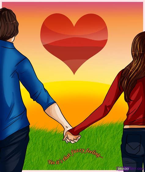 Cute Cartoon Couples Holding Hands - Cliparts.co