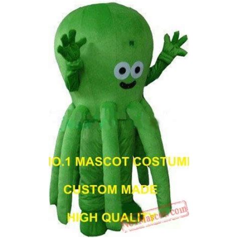 Green Octopus Mascot Costume