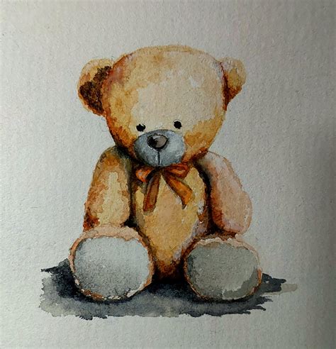 Teddy Bear in Watercolor by Isahakyan on DeviantArt