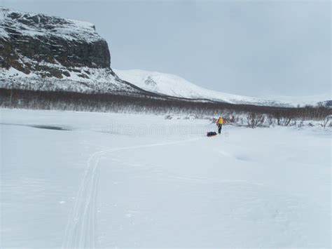 Snowy Winter Landscape of Sarek National Park in Swedish Lappland Stock ...