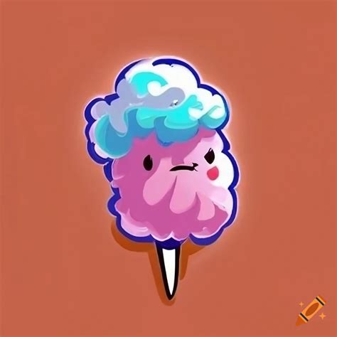 Cute international restaurant logo with wings and cotton candy on Craiyon