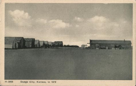 Dodge City, Kansas in 1872 Postcard