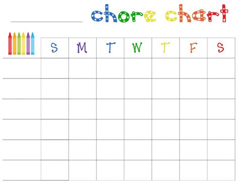 Blank Printable Chore Charts | room surf.com