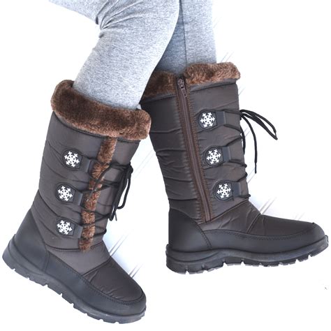 Mata Women's Water Resistant Insulated Fur Lined Snow Boots - BelleChic