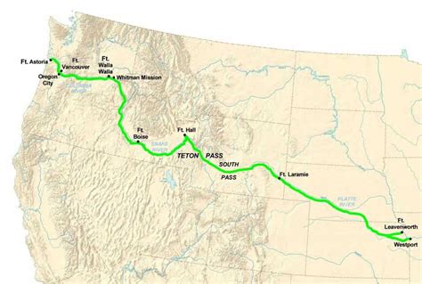 Figure 3-2. Map of the Platte River Road and the Oregon Trail. – Western Cover Society