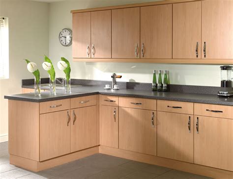 Wall colour and floor | Beech kitchen cabinets, Beech kitchen, Home decor kitchen