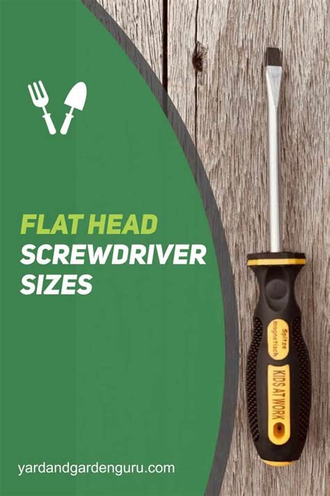 Flat Head Screwdriver Sizes Charts