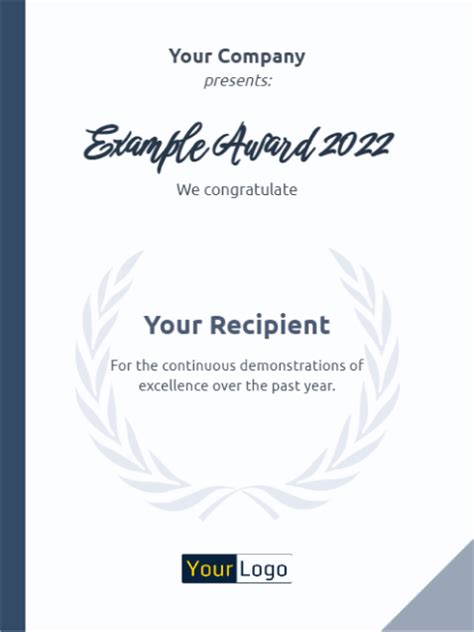 Top 7 Free Award Certificate Templates - Edit and Free Download ...