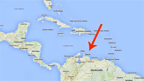 Curacao On World Map - United States Map