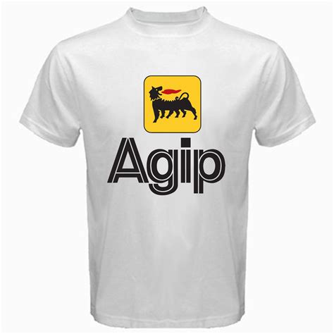 AGIP ITALIAN OIL LOGO SYMBOL White T Shirt on Storenvy