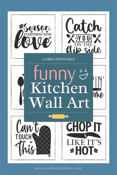 16 free printable funny kitchen wall art – Artofit