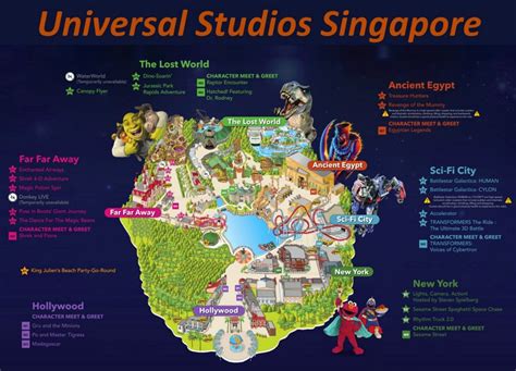 Universal Studios Singapore Map | Sentosa, Singapore - Ontheworldmap.com