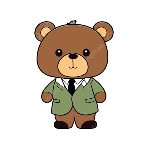 透明背景中穿著綠色西裝的棕熊 向量, 熊, 向量, 绿色向量圖案素材免費下載，PNG，EPS和AI素材下載 - Pngtree