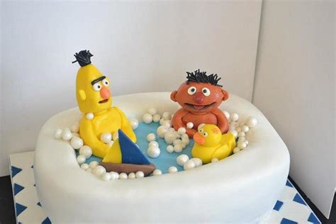 bert and ernie cake - Decorated Cake by Amanda Forrester - CakesDecor