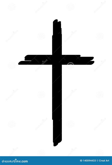 Cross Black Silhouette.Cross Silhouette Stock Vector - Illustration of christain, silhouette ...