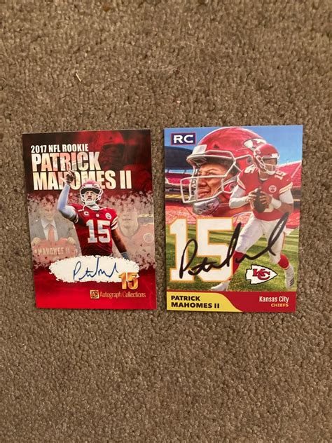 Patrick Mahomes 2017 Custom Facsimile Autograph Rookie Two - Etsy