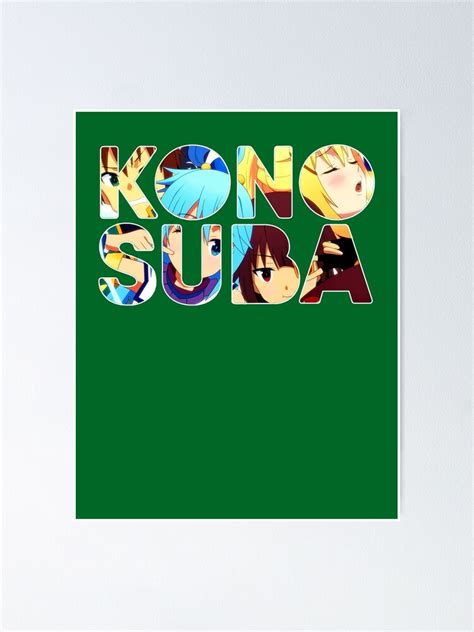 "Konosuba 4 Idiots Relaxed Fit Logo Cheap Tee Logo Love Cools Anime white" Poster for Sale by ...