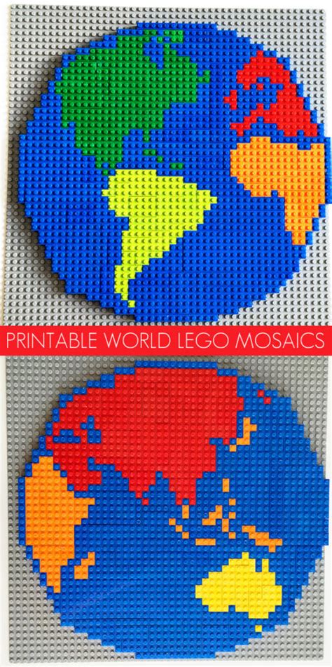 Printable World Lego Mosaic Patterns | Do a Barrel Roll