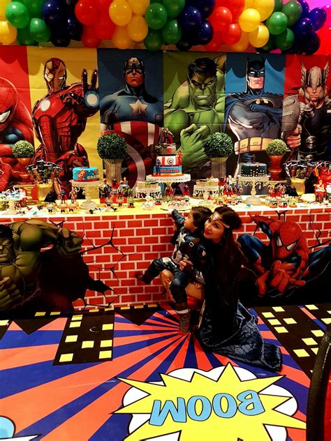 Superhero Party! Using our backdrop! Get yours now! | Superhero ...