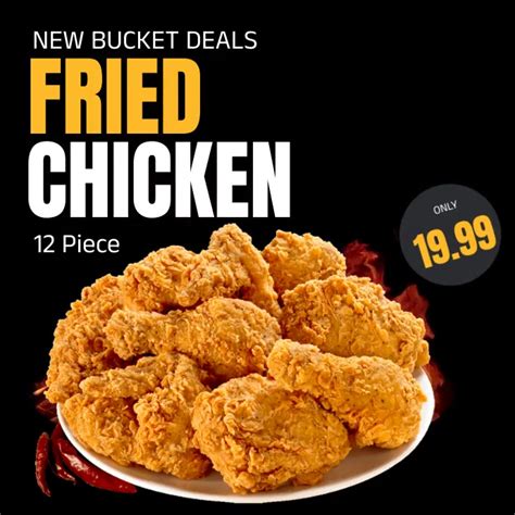 Copy of Fried Chicken Bucket Combo Deals | PosterMyWall