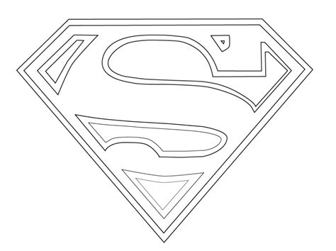 Superman logo coloring pages to download and print for free