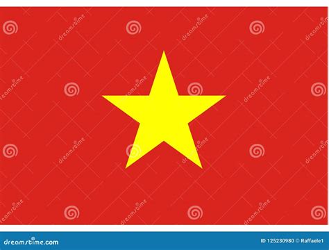 Flag of Vietnam stock vector. Illustration of vietnam - 125230980