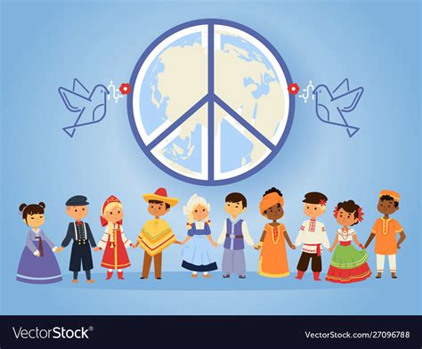 Peace united nations people Royalty Free Vector Image