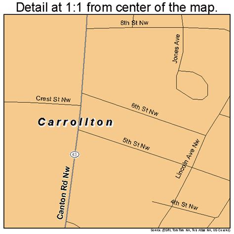 Carrollton Ohio Street Map 3912280