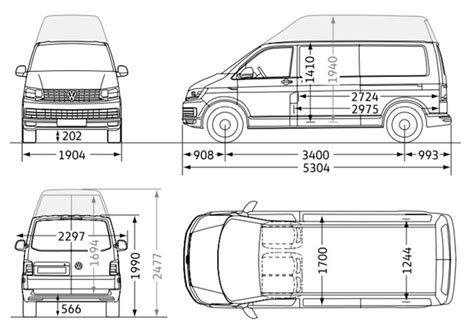 VW Transporter Dimensions | VanGuide.co.uk - The Van Experts | Vw ...