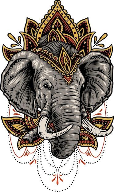 Premium Vector | Elephant mandala in 2024 | Indian elephant art ...