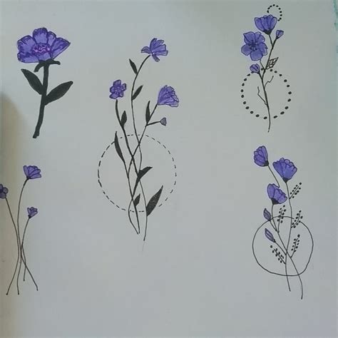 Violet Flower Tattoos, Iris Flower Tattoo, Violet Tattoo, Purple ...