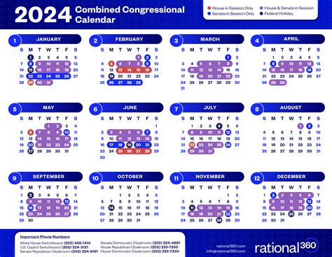 2024 Combined Congressional Calendar | Rational 360