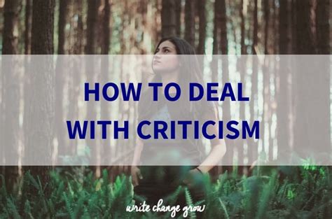 How to Deal with Criticism