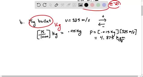 SOLVED:Calculate the linear momentum for each of the following cases: a ...