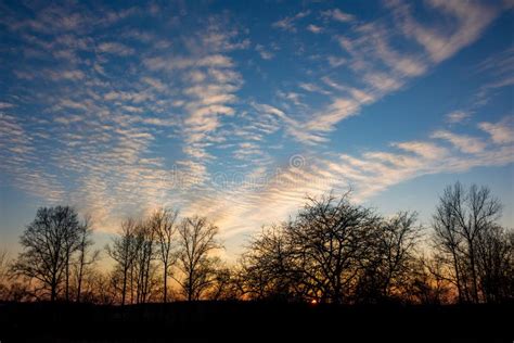 Stratocumulus Clouds at Sunset Stock Image - Image of nature, natural ...