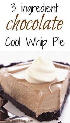 Chocolate Cool Whip Pie- 3 ingredients! - Lexi Michelle Blog | Recipe ...