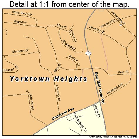 Yorktown Heights New York Street Map 3684088