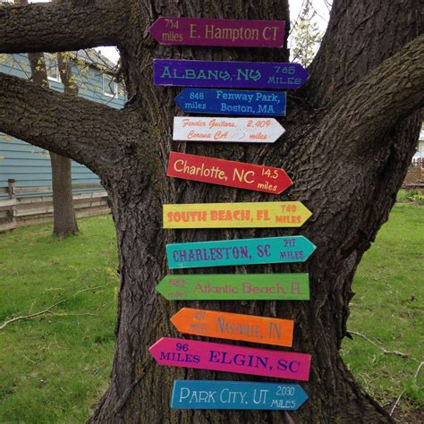 20 Pack Custom Wooden Directional Signs | Directional signs, Beach ...