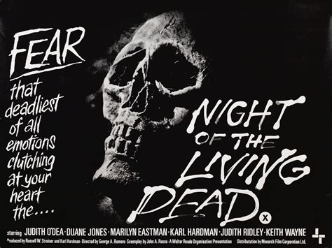 Night of the Living Dead Original 1968 British Quad Movie Poster - Posteritati Movie Poster Gallery