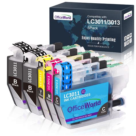 OfficeWorld LC3011 LC3013 Ink Cartridge Compatible with Brother MFC-J491DW MFC-J895DW MFC-J690DW ...