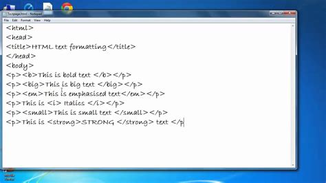 How to make a text bold , italics , underlined and more in HTML - YouTube