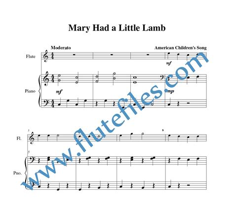 Mary Had a Little Lamb - Flute Solo - Flute Files Publishing