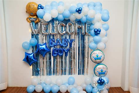 A Blue and White Welcome Baby Boy Decor in Delhi NCR | Delhi NCR