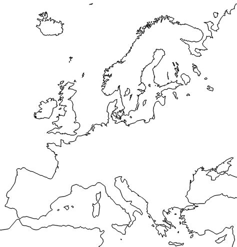 Europe Map Without Borders – Topographic Map of Usa with States